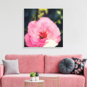 Roze Rose Bloem Foto Verpakt Canvas (Insitu (Woonkamer))