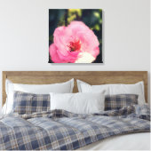 Roze Rose Bloem Foto Verpakt Canvas (Insitu (Slaapkamer))