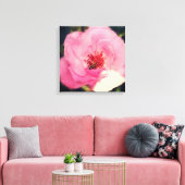Roze Rose Bloem Foto Verpakt Canvas Afdruk (Insitu (Woonkamer))