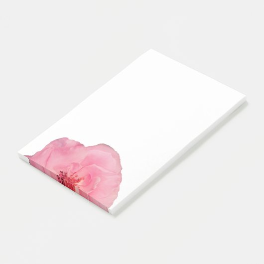 Roze Rose Bloem Fotonotities Post-it® Notes (Schuin)