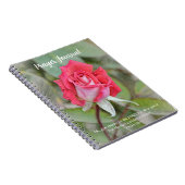 Roze Rose Bloem Geloof Gebed Dagboek Notitieboek (Rechterzijde)