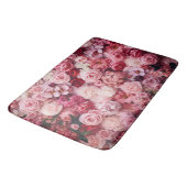 Roze Rose Bloemen Elegante Girly Badmat (Gekanteld)