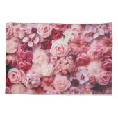 Roze Rose Bloemen Elegante Girly Kussensloop (Achterkant)