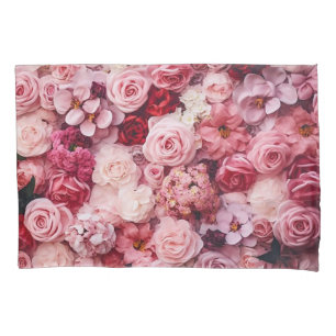 Roze Rose Bloemen Elegante Girly Kussensloop