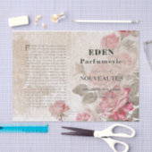 Roze Rose Bloemen Frans Script Shabby Decoupage Tissuepapier (Craft)