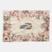  Roze Rose Bloemen Guardian Angel Theedoek (Horizontaal)