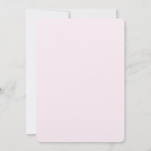 Roze Rose Bloemen Hart Wedding Kaart (Achterkant)