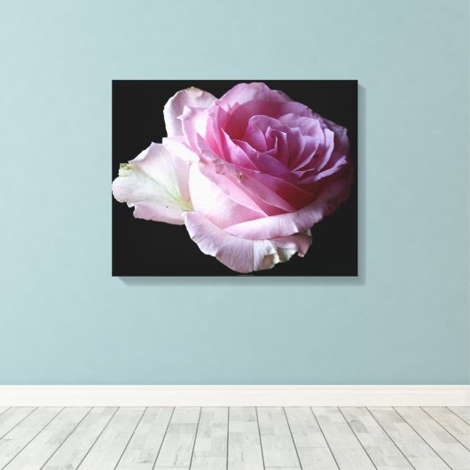  roze rose Bloemen Modern eenvoudige stijlvolle ch Canvas Afdruk (Insitu (Houten vloer))