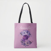 Roze Rose Bloemen Tote Bag (Voorkant)