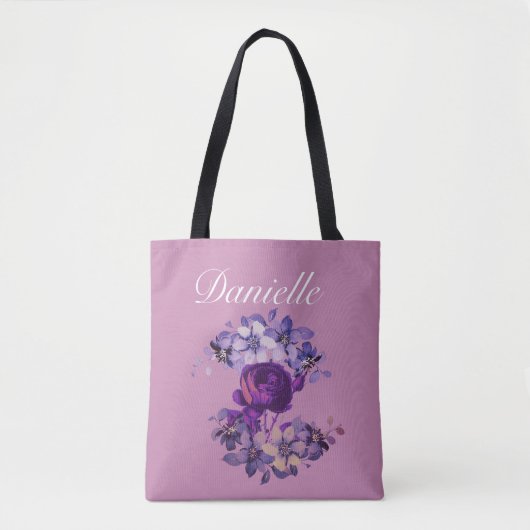 Roze Rose  Bloemen Tote Bag (Voorkant)