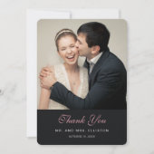 Roze Rose Bloemen Waterverf | Dank u Bedankkaart (Voorkant)