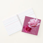  roze rose bloemeneenvoudig modern stijlvol plezie notitieboek (Binnen)