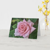 Roze Rose Blooming Full Floral Note Kaart (Gele Bloem)