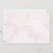 Roze Rose Blooms Girl Baby Foto Baptisme Kaart (Achterkant)