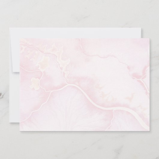 Roze Rose Blooms Girl Baby Foto Baptisme Kaart (Achterkant)