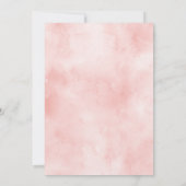 Roze Rose Blooms Girl Baptisme Invitation Kaart (Achterkant)