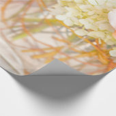 Roze Rose Blue Hydrangea Vase Bouquet Rozen Bloem Cadeaupapier (Hoek)