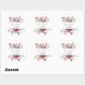 Roze Rose Blush Bloemen Bruiloft Sticker (Vel)
