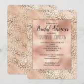 Roze Rose Blush Gold Leopard Animal Print  Kaart (Voorkant / Achterkant)