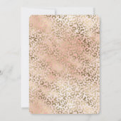 Roze Rose Blush Gold Leopard Animal Print  Kaart (Achterkant)