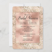 Roze Rose Blush Gold Leopard Animal Print  Kaart (Voorkant)
