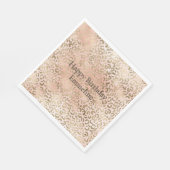 Roze Rose Blush Gold Leopard Animal Print Servet (Hoek)