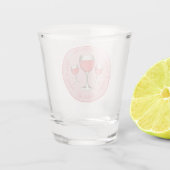 Roze Rosé Blush Wijn Glas Trouw Bruidscadeau (Achterkant)