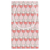 Roze Rosé Blush Wijn Glas Wijngaard Bruidscadeau Klein Cadeauzakje (Achterkant)