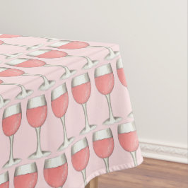 Roze Rosé Blush Wijn Glas Wijngaard Bruidscadeau Tafelkleed