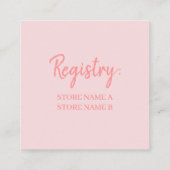 Roze Rosé Blush Wijnglas Bruiloft Vrijgezellenfees Informatiekaartje (Achterkant)