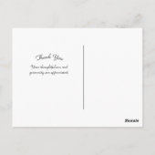 Roze Rose Boeket Bloemen Dank u Briefkaart (Achterkant)