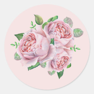 Roze Rose Boeket Bloemen Stickers