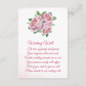 Roze Rose Boeket Bruiloft Wishing Well Kaarten (Voorkant)