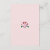 Roze Rose Boeket Bruiloft Wishing Well Kaarten (Achterkant)