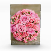 Roze Rose Boeket van Bloem Fotoblokken (Voorkant)