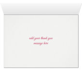 Roze Rose Boeket Waterverf Dank u kaart (Binnen Horizontaal (Onder))