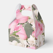 Roze Rose Boeketten Bloemen Gepersonaliseerde Favo Bedankdoosjes (Achterkant)