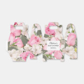 Roze Rose Boeketten Bloemen Gepersonaliseerde Favo Bedankdoosjes (Uitgevouwen)