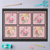 Roze Rose Boeketten Tegels Decoupage Tissuepapier (Craft)