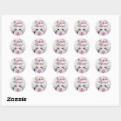 Roze Rose Bokeh Wedding Ronde Sticker (Vel)