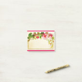 Roze Rose Bough Stijl Post-it® notes 4 x 3 (Op bureau)