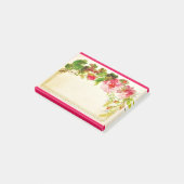 Roze Rose Bough Stijl Post-it® notes 4 x 3 (Schuin)