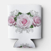Roze Rose Bouquet Blikjeskoeler (Achterkant)