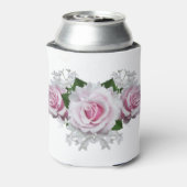 Roze Rose Bouquet Blikjeskoeler (Blikje Achterkant)