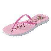 Roze Rose Bouquet Bridesmaid Weddenschap Teenslipp Teenslippers (Schuin)