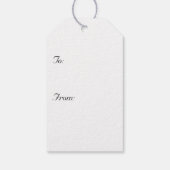 Roze Rose Bouquet Cadeaulabel (Achterkant)