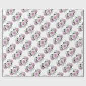 Roze Rose Bouquet Cadeaupapier (Vlak)
