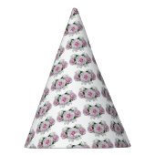 Roze Rose Bouquet Feesthoedjes (Rechts)