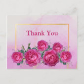  Roze Rose Bouquet Floral Briefkaart (Voorkant)