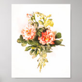 Roze Rose Bouquet  Floral Poster (Voorkant)